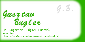 gusztav bugler business card